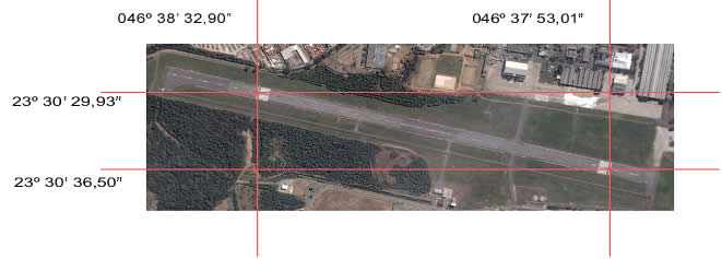 mapa com coordenadas sbmt