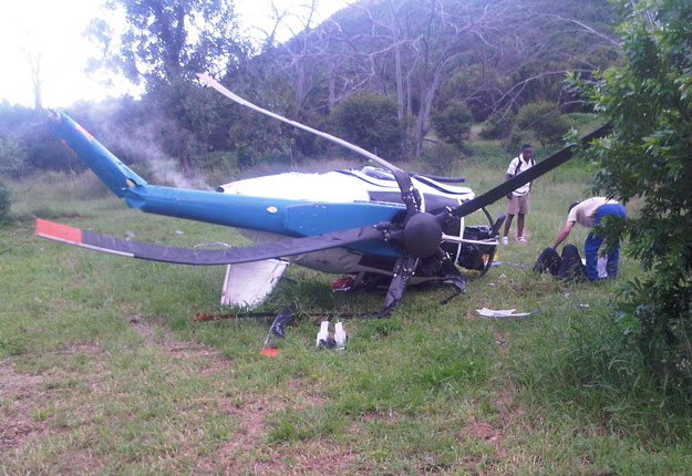 MD500 acidentado em Pretória, Africa do Sul - Foto: Senyeki Marebane