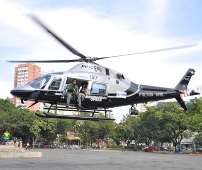 AW119Ke da Polícia Civil de Goiás. Foto: Eduardo Junior Ferreira.