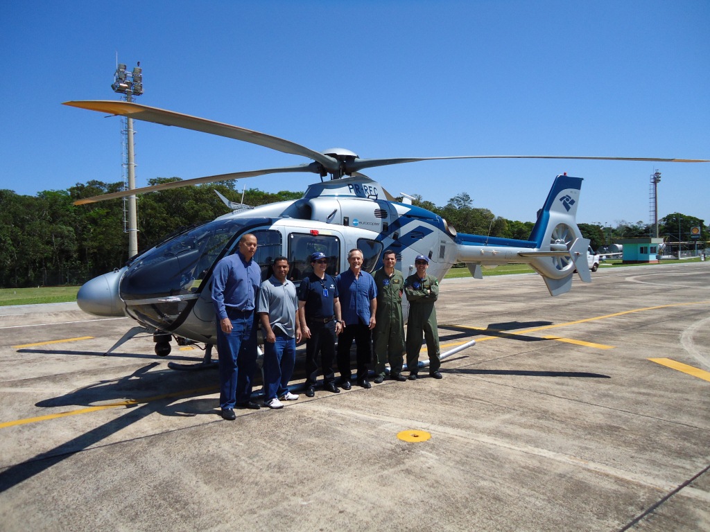 Helicóptero da Divisão de Operações Aéreas - Dioar, da Receita Federal.