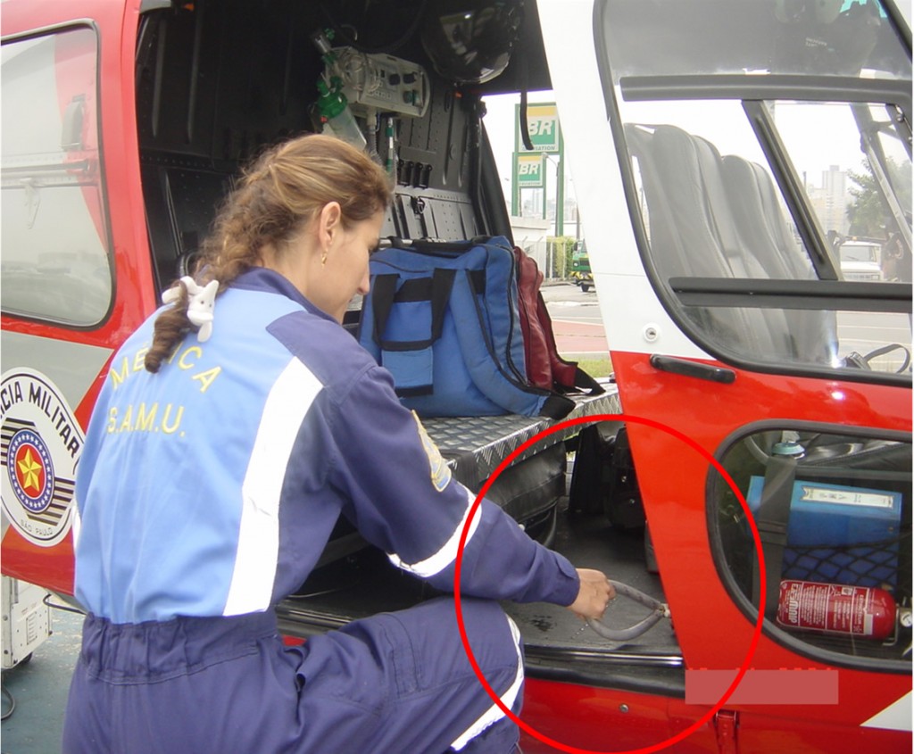 Alça utilizada para embarque e desembarque a baixa altura