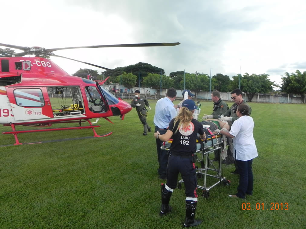 Bombeiro 01 resgata vítima de acidente de moto em Itauçu-GO moto3