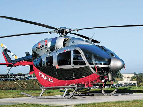 Helicóptero usado pela Polícia Civil cearense, mas adquirido pela pasta de Ciência, Tecnologia e Educação Superior, por meio de artifício que dispensou realização de licitação. Foto: TMA/Germano Cavalcanti 