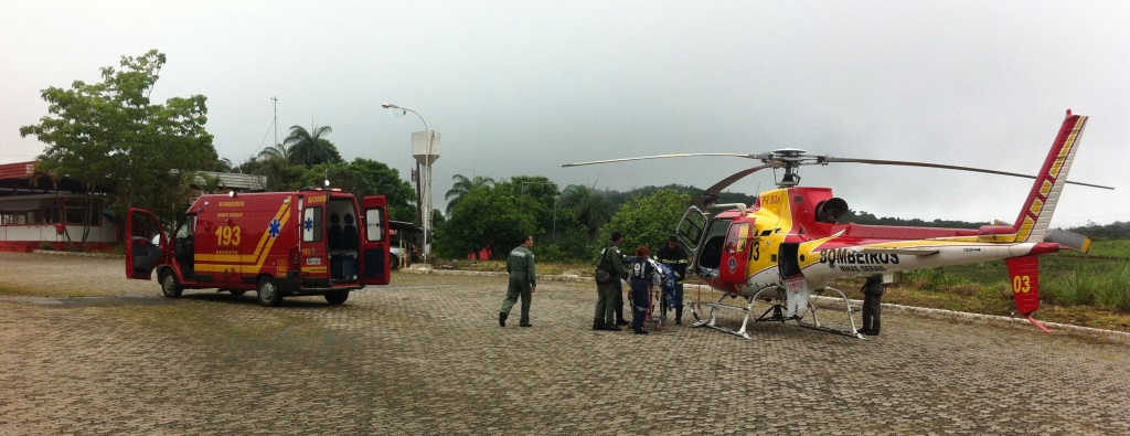 Arcanjo socorre vítima em Bom Jesus do Amparo/MG