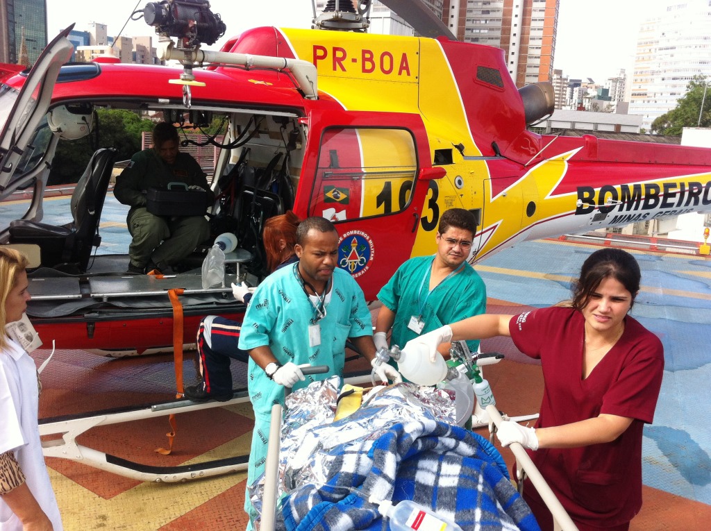 Arcanjo socorre vítima em Bom Jesus do Amparo/MG