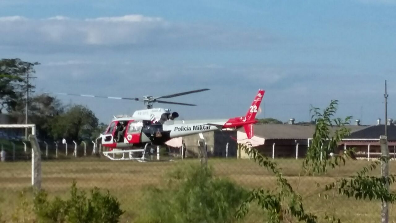 Helicóptero Águia da Polícia Militar leva coração de Botucatu para transplante em São Paulo
