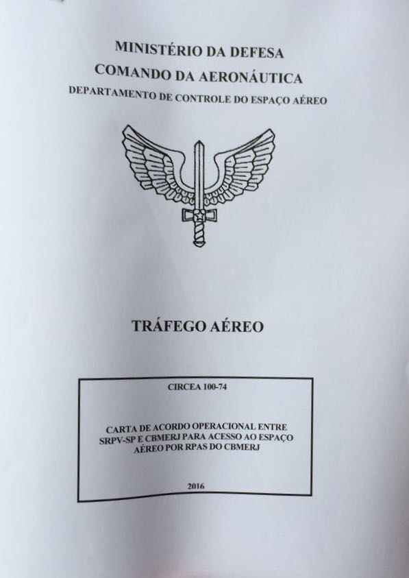 Acordo de VANT do DECEA com o CBMERJ