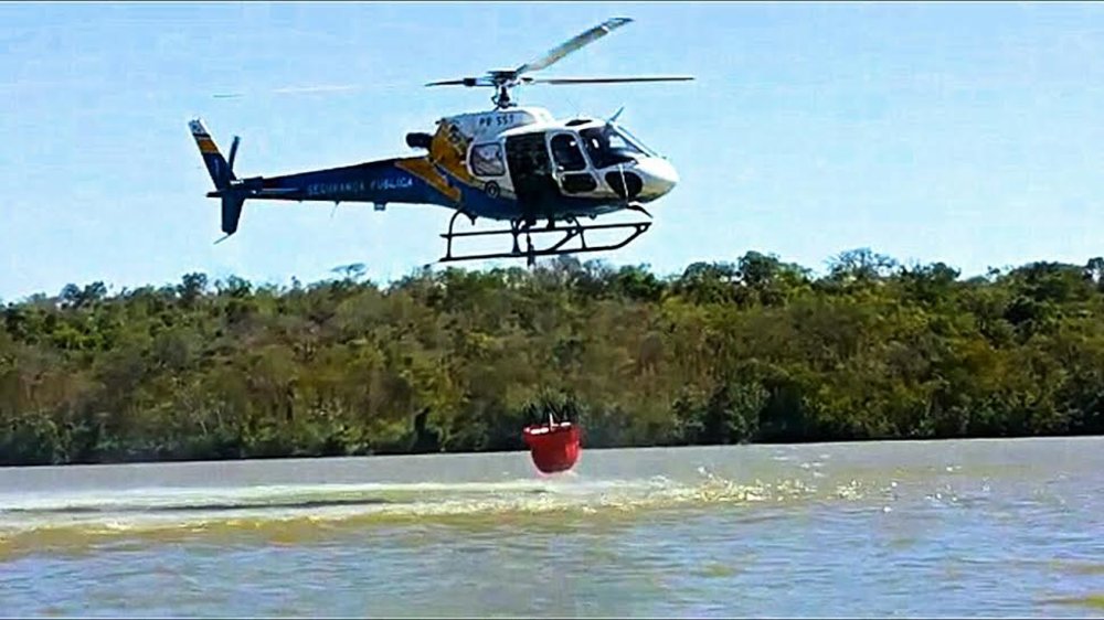 Aeronave da SSP reforça o combate aos focos de incêndios em Tocantins