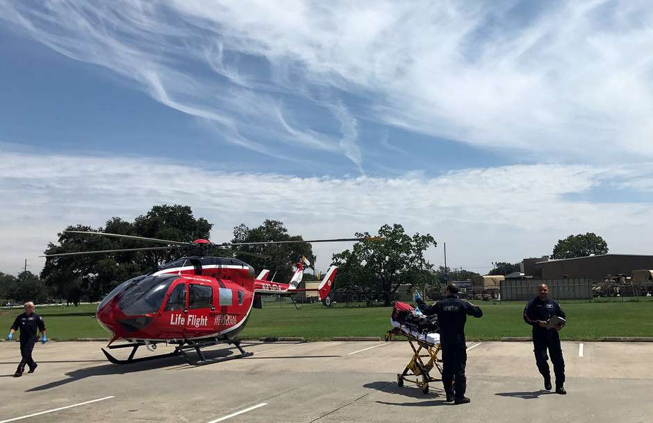Helicóptero participa de resgate em hospital no sul do Texas 31/8/2017 REUTERS/Mica Rosenberg Foto: Reuters