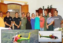 Mulher resgatada em Manoel Urbano reencontra equipe do Helicóptero João Donato