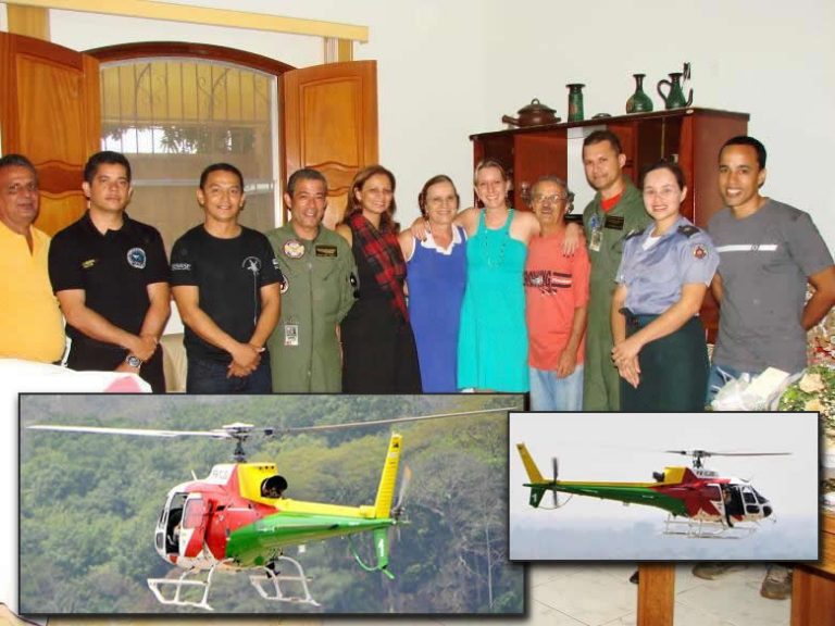 Mulher resgatada em Manoel Urbano reencontra equipe do Helicóptero João Donato