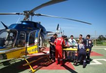 Helicóptero da PRF/SAMU socorre Bombeiro vítima de assalto e atropelamento em Rodovia Federal