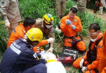 GAvOp/CBMDF realiza resgate aéreo na BR-080