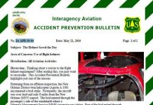 Recomendação de segurança sobre uso de capacete de voo