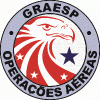 Brasão do GRAESP – Grupamento Aéreo de Segurança Pública. Unidade Integrada - PM / PC / CBM.