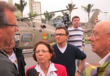 Autoridades visitaram Brusque durante as cheias na região do Vale do Itajaí