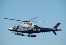 Helicópteros do Departamento de Polícia de Nova York foram equipados com armamento fixo