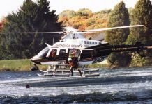 Helicóptero policial patrocinado? Nos EUA pode!