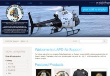 Unidade de Apoio Aéreo da LAPD lança loja online de produtos