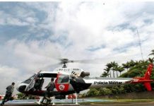 Águia leva criança queimada de Jundiaí para Bauru