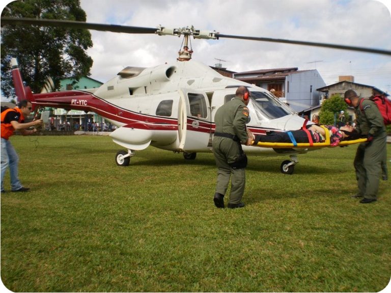 Batalhão de Aviação da Brigada Militar/RS participa de simulado da defesa civil