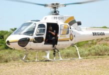 Helicóptero da Brigada Militar faz pouso forçado em Guaíba/RS