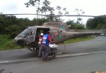 Águia 01 resgata vítima de acidente com carreta na SC-413