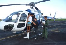 Hárpia 02 resgata mulher após parto em comunidade alagada