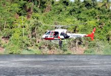 Águia auxilia em curso de mergulho autônomo do Corpo de Bombeiros, em Panorama/SP