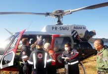 Águia 14 e SAMU Limeira atendem ocorrência em área rural