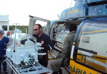 Helicóptero da PRF realiza remoção aeromédica de recém-nascido