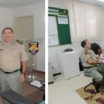 O comandante do GRAER, tenente coronel Lázaro, recepcionou o oficial paraibano na sede do Grupamento