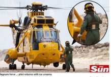 Helicóptero de resgate da RAF faz uma parada “de emergência” para comprar picolés