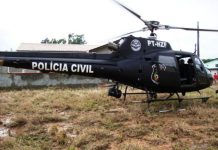 Helicóptero da Polícia Civil tenta capturar estuprador foragido de Xavantina/SC