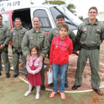 Helicóptero Águia da Policia Militar é atração da garotada na 46ª FAPI, em Ourinhos/SP