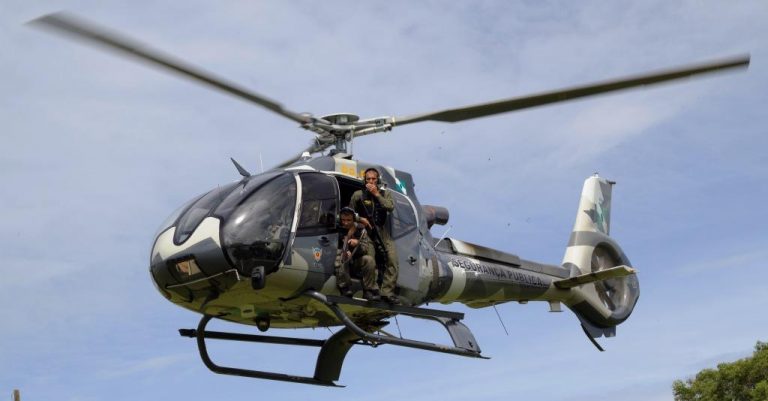 GRAER/PR: Apoio aéreo a comboio Policial Civil e transporte aeromédico de Policial Militar