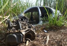 Helicóptero Águia acha “cemitério” de carros em canavial de Santa Bárbara/SP