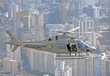 Helicóptero da Polícia Militar está de volta aos ares de Florianópolis