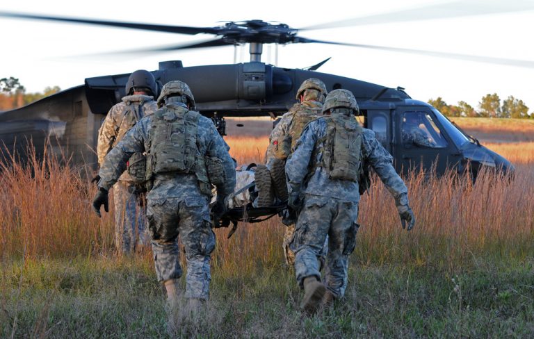 A ajuda do VANT no resgate de tropas feridas