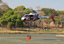 Helicóptero Águia atuou em pelo menos 10 focos de incêndio em Araçatuba/SP