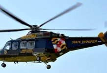 Polícia do Estado de Maryland/, EUA, apresenta novo helicóptero de evacuação médica