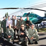 O governador Beto Richa participou da instalação da base fixa do Grupamento Aeropolicial e Resgate Aéreo (Graer), em Londrina. A cidade é a primeira do Interior do Estado a receber este serviço policiamento. Um helicóptero e cinco policiais fazem parte do grupo que vai reforçar as operações policiais e dar apoio em situações de urgência e emergência na região Norte. Foto: ANPr