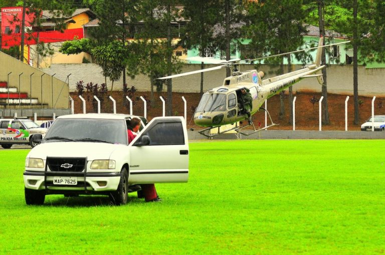 Helicóptero Águia e Canil da PM de Jaraguá do Sul unidos no combate ao crime