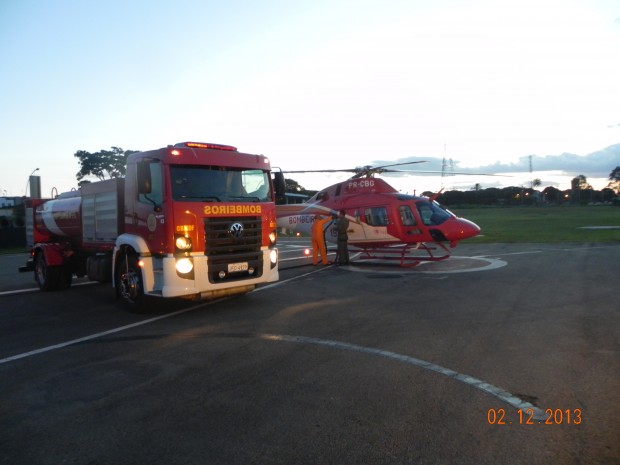 Helicóptero Bombeiro 01 resgata vítima em acidente na GO-010