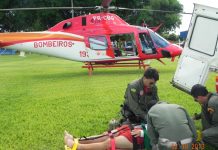 Bombeiro 01 resgata policial militar ferido por arma de fogo