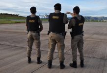 Helicóptero Pegasus da PMMG sobrevoou Lavras em busca de bandidos