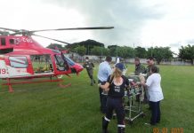 Bombeiro 01 resgata vítima de acidente de moto em Itauçu-GO