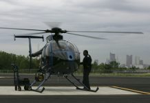 Frota de aeronaves da polícia é proibida de voar por problemas de manutenção, em Columbus. Ohio/EUA