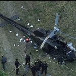 Helicóptero da Polícia Civil caiu em área de treinamento (Foto: Globo News/Reprodução)