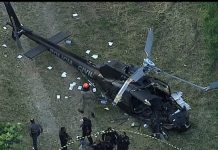 Helicóptero da Polícia Civil cai no Rio de Janeiro